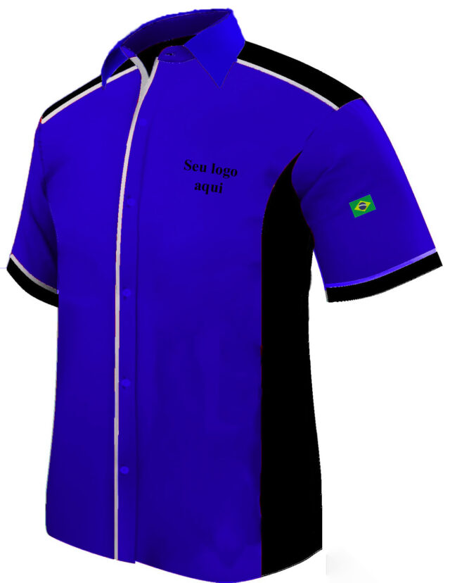 Camisa de tecido leve de algodão que não amassa de alta visibilidade para uniformes na construção civil em Piracicaba