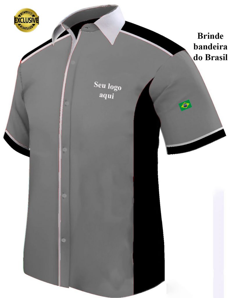 Camisa Masculina Personalizada lindo modelo para uniformes – Kit c