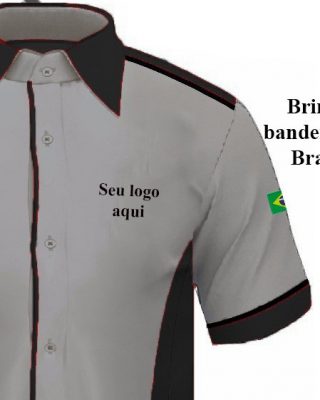 Camisa Masculina Personalizada para uniformes e fardamentos – Kit c/ 20 pçs