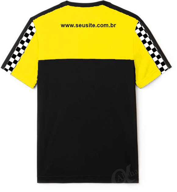 camiseta amarela personalizada