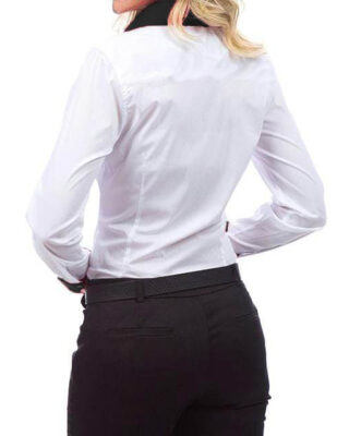 Camisa Feminina branca manga longa franquia Premyer – kit 10 pçs