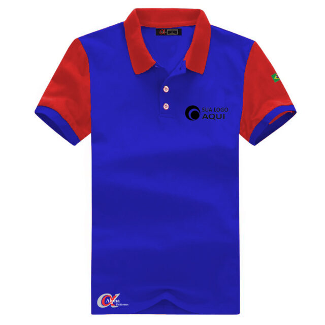 Polos Azul-bic para Gerentes de Vendas em Goiânia: Polo azul-marinho elegante, ideal para gerentes de vendas, combinando um visual profissional com conforto para o dia todo