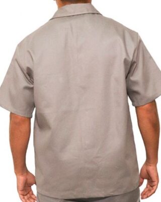Camisa Jaleco profissional em brim manga curta personalizado – Kit c/ 20 pç