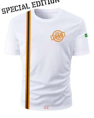 Camiseta em malhas frescas personalizadas para uniformes de empresas – Frisos edição limitada kit 20 pçs